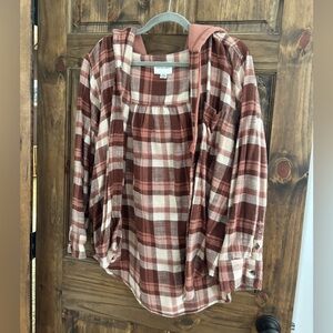 Women’s American eagle hooded button up